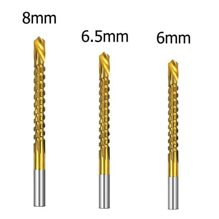 

Leke 3pc Cobalt Drill Bit Set HSS 3-8mm Composite Tap Metric Screw Drill Bit