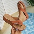 thumbnail image 6 of Womens Orthopedic Flip Flops Arch Support Non Slip Outsole Beach Wedge Slippers Bunion Sandals Wedge Shoes, 6 of 9