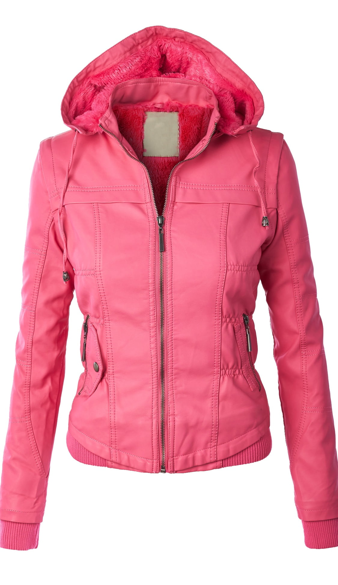 Made by Johnny MBJ WJC853 Womens Removable Sleeves Bomber Jacket S