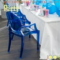 thumbnail image 2 of JOON 2 Pack  Ghost Chairs with Armrest Transparent, 25x13x14.5 Inches, Polycarbonate Material, 12.75” Seat Height, Stackable, for Toddler Parties, Playroom, Daycare, Home (Transparent Blue), 2 of 18