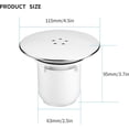 thumbnail image 2 of Durable Design Bathroom Sink Strainer, Easy Install Grid Drain Assembly with Overflow Protection, Matching Finish Screw, Metal Alloy Construction for Wide Range of Applications, 2 of 5