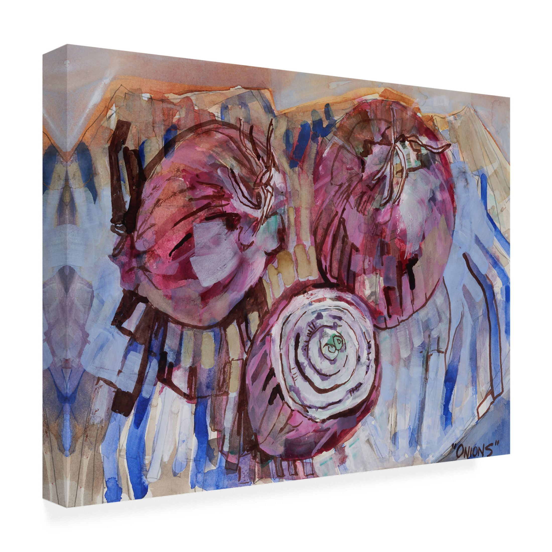 Canvas Wall Art - Erin McGee Ferrell 'Sweet Onions I' Wall Art for Living Room, Bedroom, or Office Décor by Trademark Fine Art - 47 x 35 Inches