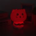 thumbnail image 4 of Lámpara de noche con luz de grabación LED con carga USB de gato lindo y colorido de silicona para el dormitorio del hogar (rosa), 4 of 8