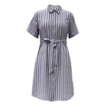 thumbnail image 1 of GEORGE G VESTIDO MC CAMISERO RAYAS AZUL, 1 of 4