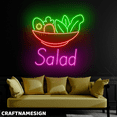 thumbnail image 3 of Craftnamesign Salad Neon Sign, Kitchen Wall Art, Restaurant Wall Decor, 3 of 5