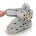 thumbnail image 4 of Lovebay Infant Baby Boy Girl Cozy Fleece Bootie Newborn Stay On Slipper Winter Warm Gripper Non-Slip Crib Shoes Light Gray 12-18 Months, 4 of 14