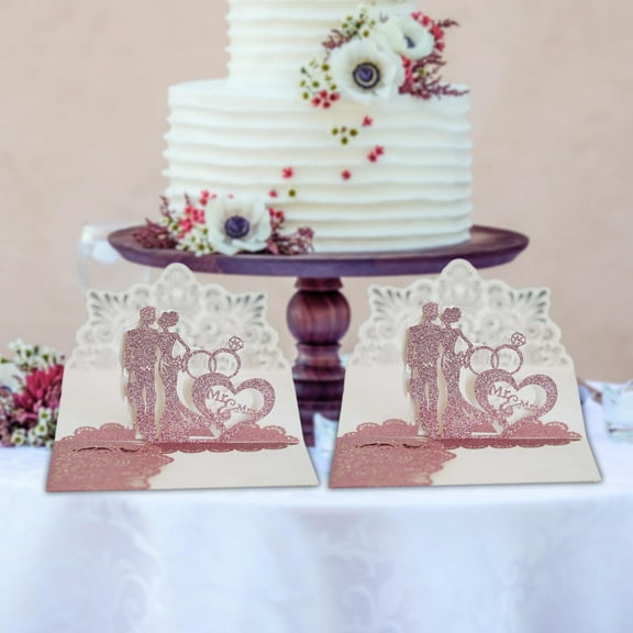 Hollow Invites Card, with Envelope 3D Greeting Cards for Wedding Engagement Anniversary Bridal Shower Valentine'S Day Party Pink