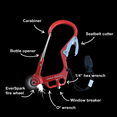 Fire Escape Multitool Carabiner