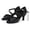 BK2, variant on Womens Latin Dance Shoes Soft Sole Rhinestone Buckle Mid Heel Ballroom Performance Shoes For Women Practice Dance Sandals BK1 US :8