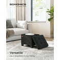 thumbnail image 3 of Reposapiés Storage Ottoman SONGMICS, tamaño pequeño, 32 x 40 x 33,5 cm, color negro, 3 of 8