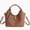 brown, variant on Lazy Style PU Mini Bucket Bag for Women, Chic Stitched Tote Crossbody Underarm Bag, Versatile Daily Commute Handbag (9.4"x5.9"x7.9", 1.14lb), Street Trend