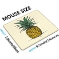thumbnail image 3 of Pineapple Computer Mouse Pad Tropical Fruit Modern Cartoon Abstract Graffiti Beige Yellow Green Polyester Rubber Wipeable Ideal for Desk and Library Decor Square 9.5x7.9 Inch, 3 of 6