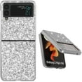 thumbnail image 4 of Compatible with Samsung Z Flip 4 Case Glitter Bling Samsung Galaxy Z Flip 4 Phone Case for Girls Cute Bumper Shockproof Protective Cases (Silver), 4 of 7