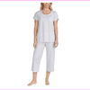 Carole Hochman Ladie's 2-Piece Capri Pajama Set M/Gray/White
