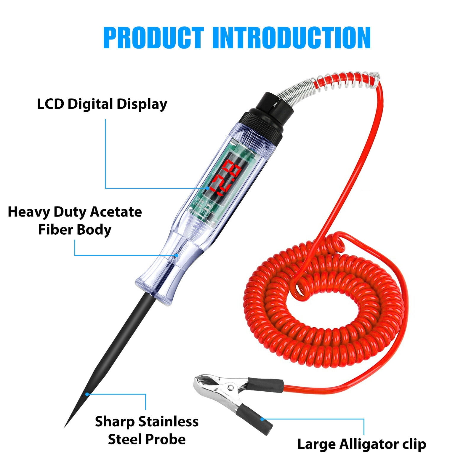 Testeur de Circuit, DC 6V 12V 24Vtest de tension d'ampoule Stylo testeur de  tension pour voiture et camion Circuit Testeur Pen Circuit Finder Détecteur  de court-circuit remorques camions remorques : : Bricolage