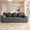 DARK GREY + Foam + Foam + 3 Seat+6, variant on NTU 71in 3-Seater Loveseat Sofa with Deep Seat for Living Room and Apartment Antique Black