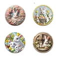 thumbnail image 2 of JHEHF Easter Bunnies Rabbit CupCoaster Wooden Coffee Cup Pads for Bar, Kitchen, Dining Room Housewarming Gifts Home Kitchen Party Supplies 12PCS, 2 of 9