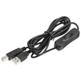 thumbnail image 1 of Unique Bargains 2 Meter USB Male to USB B/M USB Printer Cable with ON/Off Switch Black 2 Pack, 1 of 5