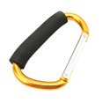 thumbnail image 2 of D Shape Hook Professional Firm Locking Fittings Outdoor Caving Tool Fixing Clip Hanging Hook Climbing Buckle Carabiner Accessory Golden, 2 of 8