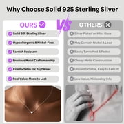 ChicSilver 925 Sterling Silver Heart Necklace for Women Tiny Small Heart Necklace for Women Endlessness Love Dainty Necklaces - 16