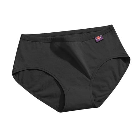 Bigersell Womens Cotton Underwear Clearance Seamless Underwear Women Thong Period Panty Style P-412 Spandex Shaping Panties Ladies Thongs Briefs High Waist Women s Panties Black L