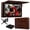 Warm Walnut, variant on Outdoor TV Hard Cover, Solid Wood Weatherproof TV Enclosure w/ Wall Mounting Bracket , 600D Oxford Outdoor TV Cover (Fits 32-55 Inches), Walmut