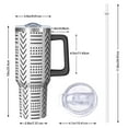 thumbnail image 3 of 40 oz Bohemia Travel Mug Stainless Steel Vacuum Insulated Tumbler with Handle Flip Straw Lid Leak Proof Cup Gift for Him Her, 3 of 5