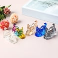 thumbnail image 4 of WYZCTTD Crystal Cat Figurine Cute Stretching Kitten Statue Glass Animal Collectible Paperweight Home Office Table Desk Decor, 2.8 Inch, 4 of 5