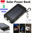 thumbnail image 1 of MesaSe Solar Charger  200000mAh Portable Outdoor Waterproof Solar Power Bank  Camping External Backup Battery Pack Dual 5V USB Ports Out, 1 of 7