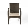 thumbnail image 4 of Christopher Knight Home San Pico Outdoor Wicker Chairs (Set of 4) by  Grey + Silver Cushion, 4 of 5