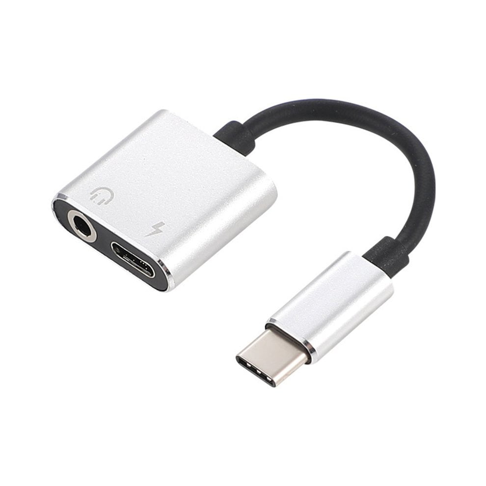 USB C to Jack 3.5 Type C Cable Adapter 2-in-1 USB Type C 3.5mm Audio ...