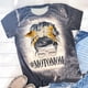 thumbnail image 2 of Mujeres verano casual moda sexy cuello redondo camisa tie-dye mama manga corta letras imprimir camisetas tops blusa Pompotops hkajfhjk464906, 2 of 3