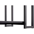 thumbnail image 4 of Pouseayar 2-Tier Coffee Table with Storage Shelf for Small Apartment Living Room, Rectangle Wood and Stable Metal TV Stand Side End Table, Black, 4 of 7