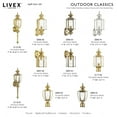 thumbnail image 6 of Livex Lighting Outdoor Wall Lantern in Brushed Nickel, 6 of 8
