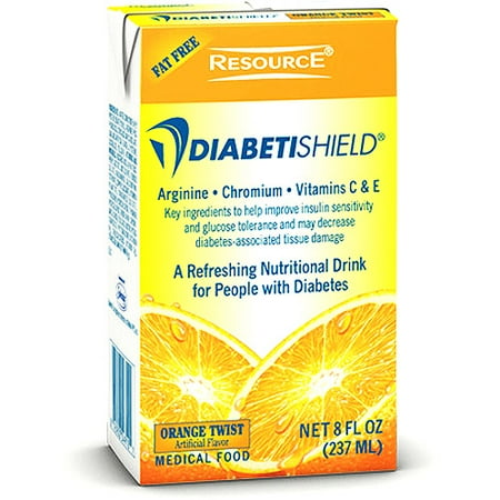 Diabetishield Clear liquid supplemen for people with Diabetes, Orange Twist 27 X 8-Ounce