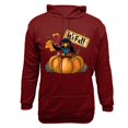 thumbnail image 4 of VBTAPA Fall Pumpkin Sweatshirt for Men 2026 Thanksgiving Hoodie Funny Turkey Print Long Sleeve Drawstring Hooded Sweatshirt Loose Casual Kangaroo Pocket Hoodies Wine M, 4 of 5