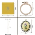 thumbnail image 3 of 4 Packs Embroidery Necklace Kits, Embroidery Pendant Kit Mini Cross Stitch Kit with Hoop, Necklace, Pendant, Stamped Pattern Cloth, Instructions, etc., Embroidery Kits for Adults, 3 of 6