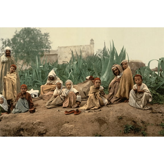 Print: Group Of Arabs, Algiers, Algeria, 1899