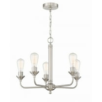 53025-BNK Craftmade Lighting Bridgestone - Five Light Chandelier in Transitional Style - 22.75 inches wide by 18.5 inches high-Brushed Polished Nickel