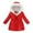 Red, variant on CYRBOKO Girls Coats Fur Trim Hood, Casual Thermal Long Sleeve Loose Winter Outerwear Mint Green Size 5-6 T