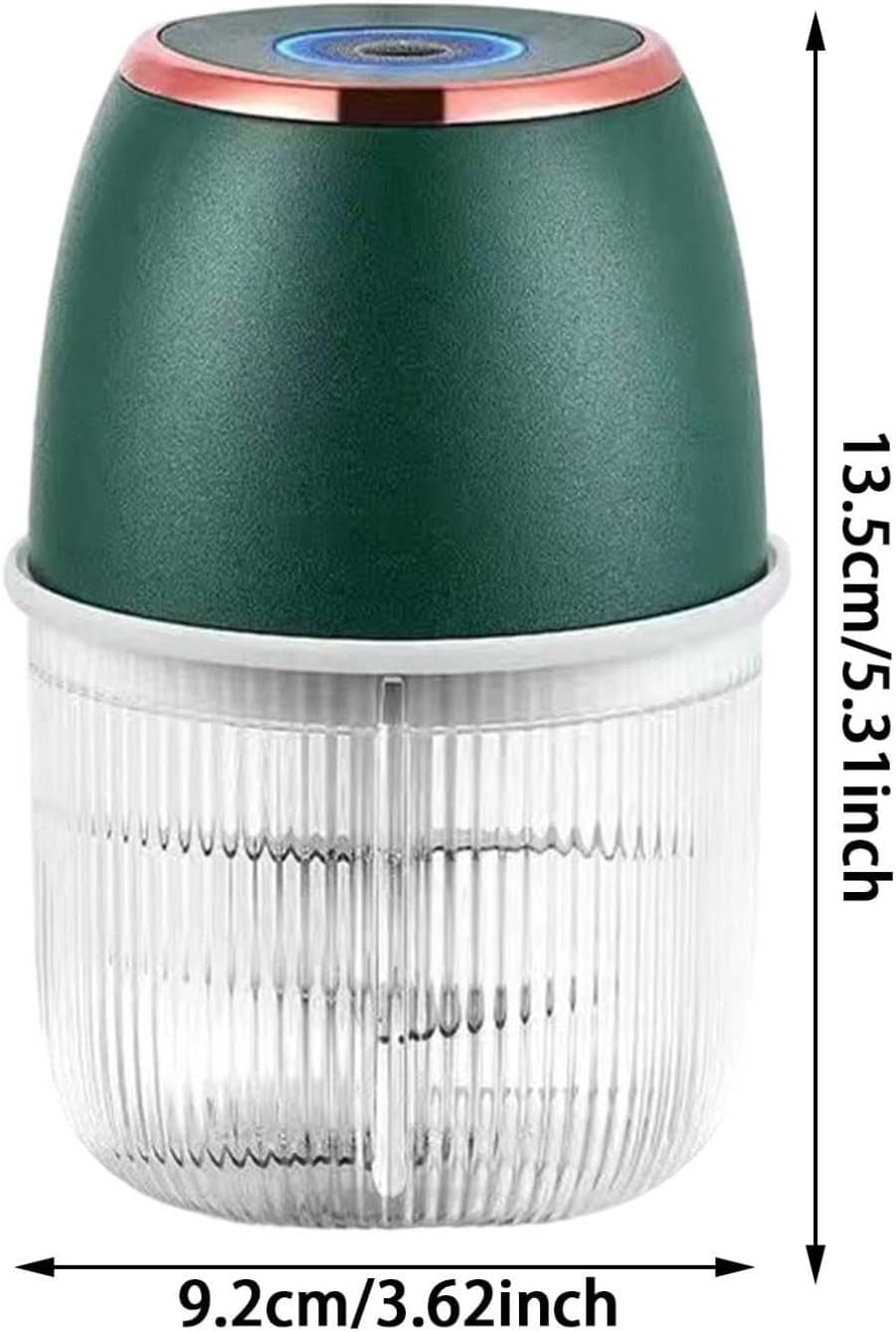 Electric Garlic Chopper, Mini Food Processor Portable Veggie Cutter, USB Rechargeable Wireless Chopper with 4 Blades for Garlic Chili Onion Fruit Meat Ginger（green）