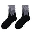 thumbnail image 1 of Womens Fuzzy Socks Slipper Winter Fluffy Cabin Warm Soft Coral Fleece Comfy Wave Print Mid Socks Home Socks, 1 of 1
