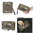 thumbnail image 4 of LedBack Elephant Floral Printed Wallet and Purse Set Waterproof Handbag Totes Pu Leather Wristlet Purse Lightweight Shoulder Bag Top Handle Satchels Totes for Women Ladies, Bronze, 4 of 4