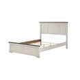 thumbnail image 6 of Antique White Brown Finish 6pc King Size Panel Bed Dresser Mirror 2x Nightstand Chest Bedroom Furniture Set, 6 of 7