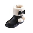 thumbnail image 4 of Eltusu Girls Winter Snow Boots, Mid-Calf No Slip Warm Princess Windproof Boots Black Size 12 Little Kids, 4 of 8