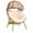 Beige, variant on Dovov Oversized Egg Chair with Thick Cushion, Indoor Outdoor Wicker Patio Lounge Chair, 550 lb Capacity Rattan Basket Chair for Porch, Garden, Balcony, Living Room, Gray