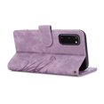 thumbnail image 4 of Nalacover Slim Wallet Case for Samsung Galaxy S20, for Women Men, Embossed Pattern PU Leather Shockproof Magnetic Clasp Credit Card Slots Flip Kickstand Phone Case+Wrist Strap,Purple, 4 of 7