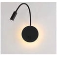 thumbnail image 1 of Lámpara de cabecera LED de 3+8W para lectura Lámpara de lectura de cisne LED Luz de pared negra flexible Luz de lectura LED con interruptor Blanco cálido 3000K Moderno, 1 of 5