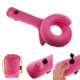thumbnail image 2 of Almohada inflable de terciopelo para el cuello, ideal para trenes y oficinas, color rosa, 2 of 9