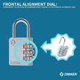 thumbnail image 4 of Zarker XD35 3-Digit Combination Padlock Pink 1-Pack, 4 of 4
